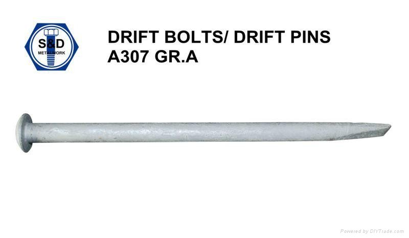 Drift Bolts Drift Pins ASTM A307 Gradea Hot Dipped Galvanized