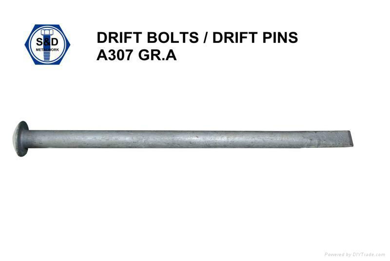 Drift Bolts Drift Pins ASTM A307 Gradea Hot Dipped Galvanized 4