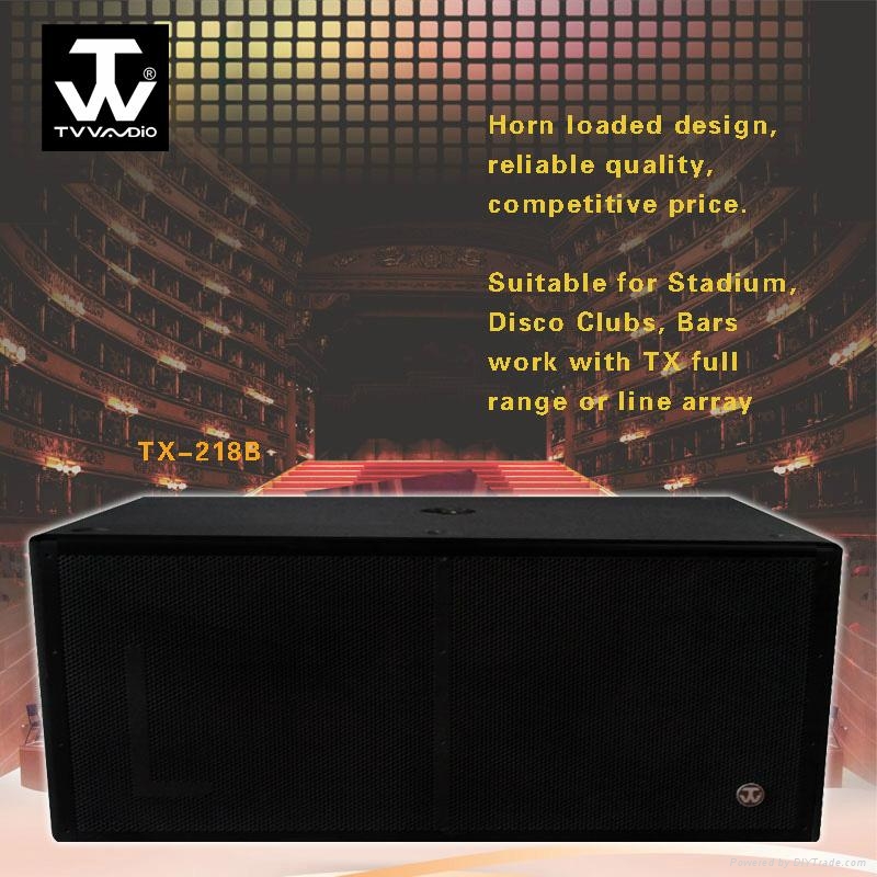 Powerful Bass Dual 18inch Subwoofer Cabinet Tx 218b T V V