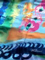 Sky blue back ground printed scarf 2