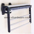 Multiple towel rack and tie rack