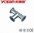 Sanitary Stainless steel Food Grade Equal 6" Weld Reducing Cross tee 3