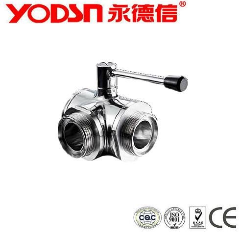 Stainless Steel Sanitary Dairy 3 Pc Clamped Ball valve 3