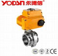 Stainless Steel electric actuator Sanitary Butterfly Valve,Electric Butterfly Va