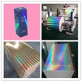 Transfer metallized holographic paper board 