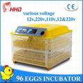 Hot sale automatic 96 eggs mini egg incubator price