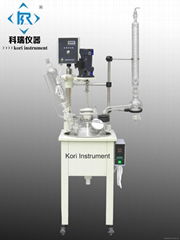 China factory supply high quality  laboratary double layer glass reactor price