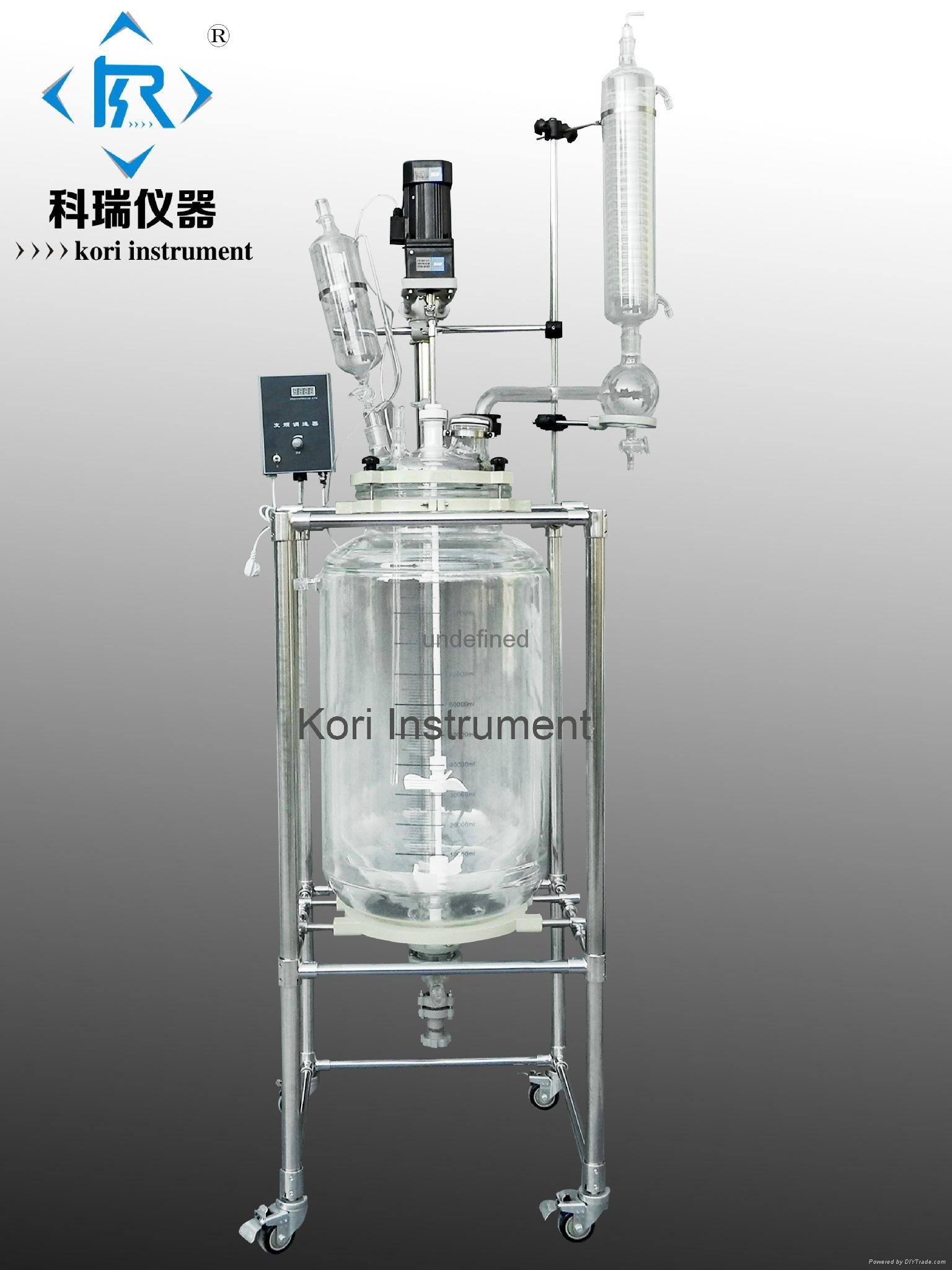 China factory supply high quality  laboratary double layer glass reactor price 2