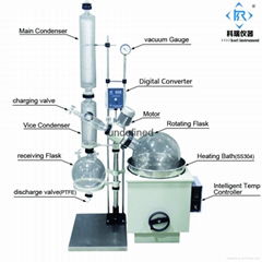 10L  Vacuum Rotary Evaporator with SUS304 Water/Oil bath/Vacuum Distillation