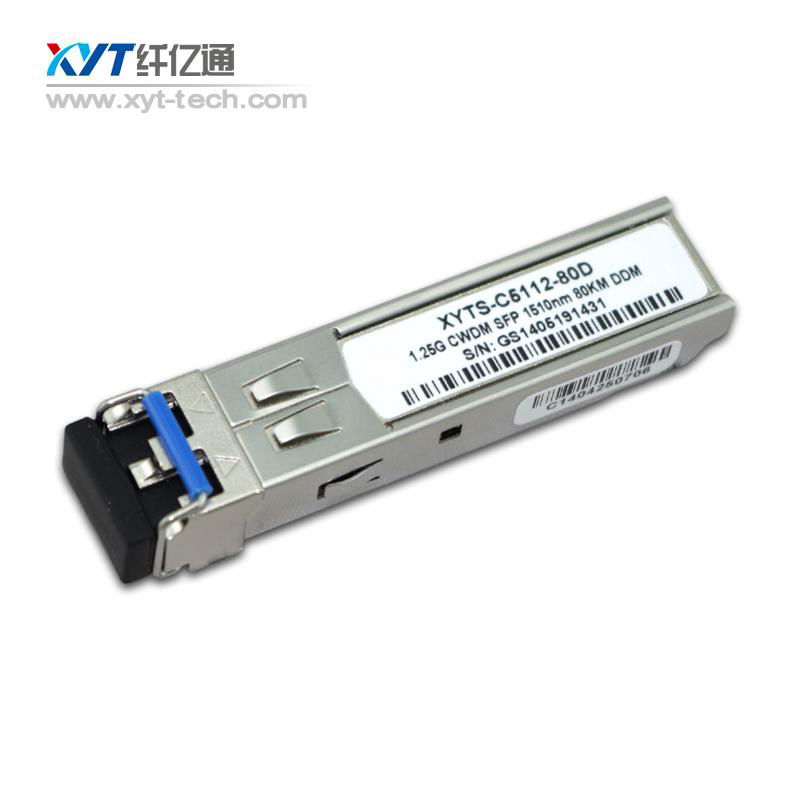 40km LC Connector DDM 1.25Gbs 1310nm Single mode SFP Transceiver 4