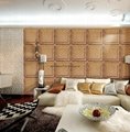 2016 Elegant  Fashionable 3D leather pvc panel for Indoors Decoration Materials 2