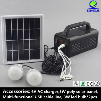 Portable big capacity solar dc lighting system with USB  