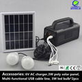 Portable big capacity solar dc lighting system with USB  