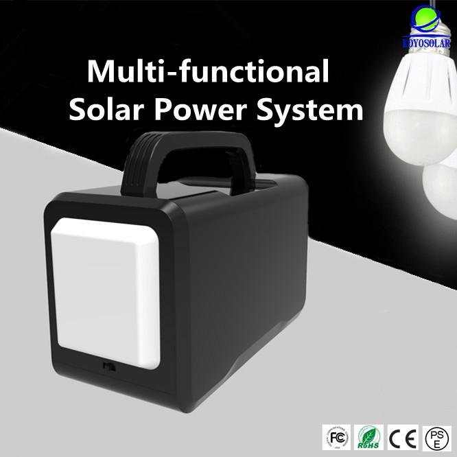 high quality portable solar lighting system with USB output and 12V DC output