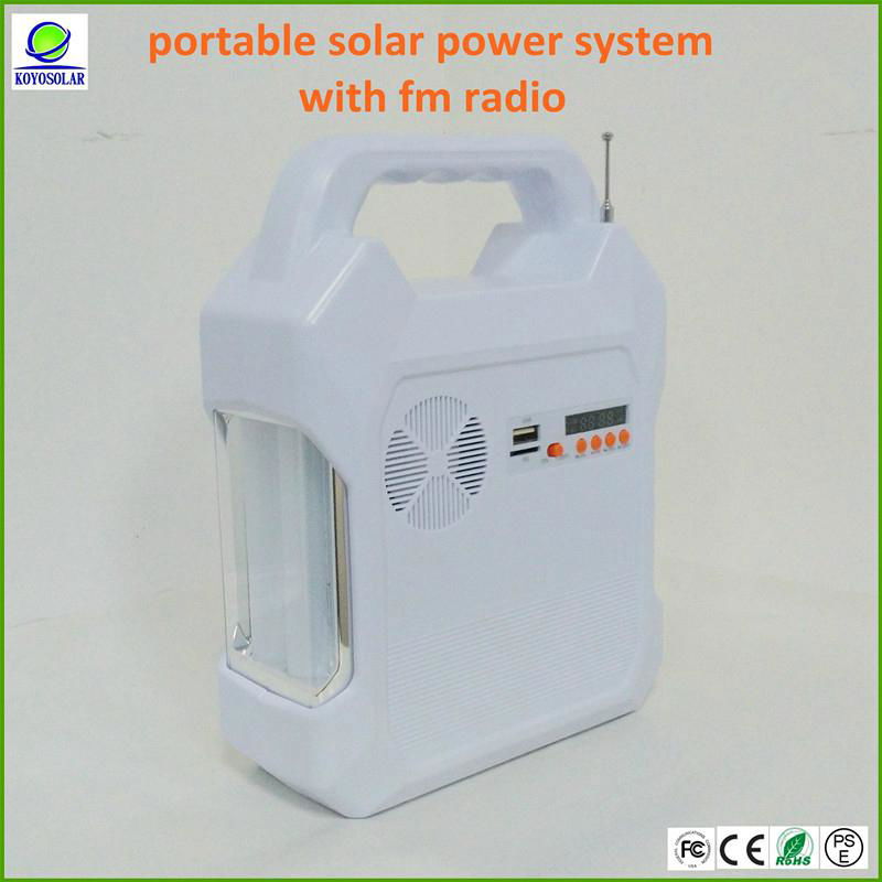 high quality portable solar power system with fm radio 2