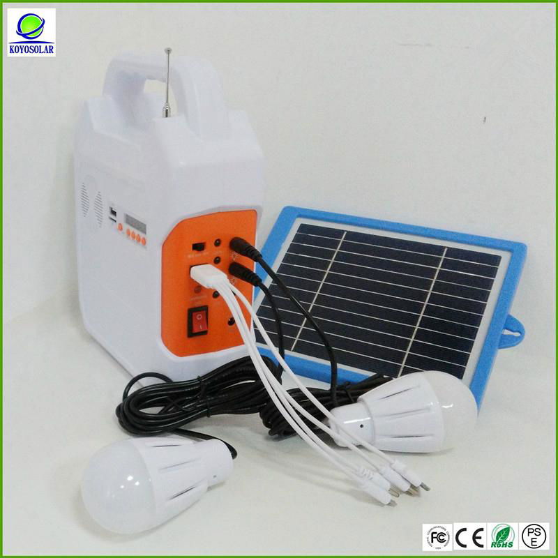 high quality portable solar power system with fm radio 3