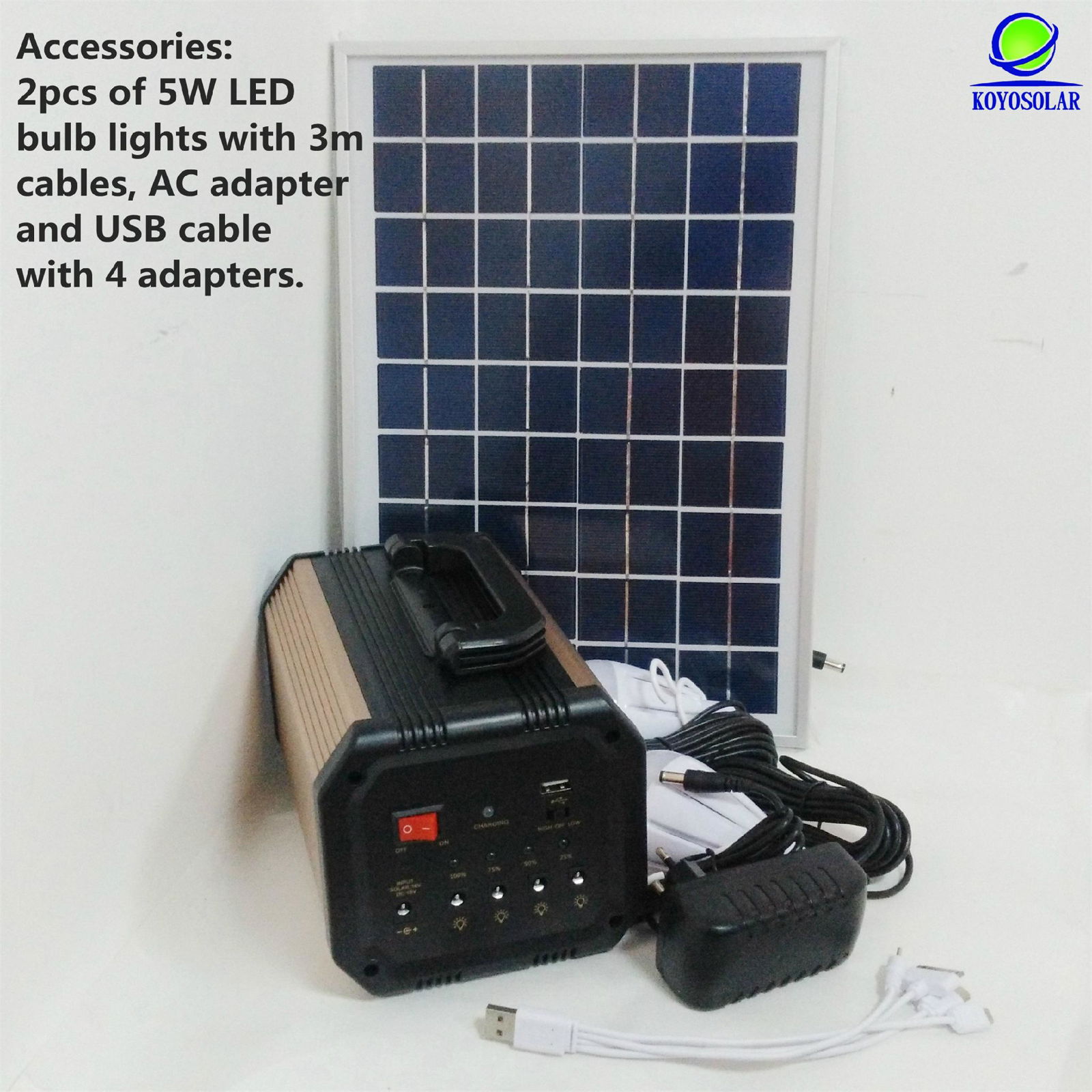 high quality home lighting solar power system with emergency light 4