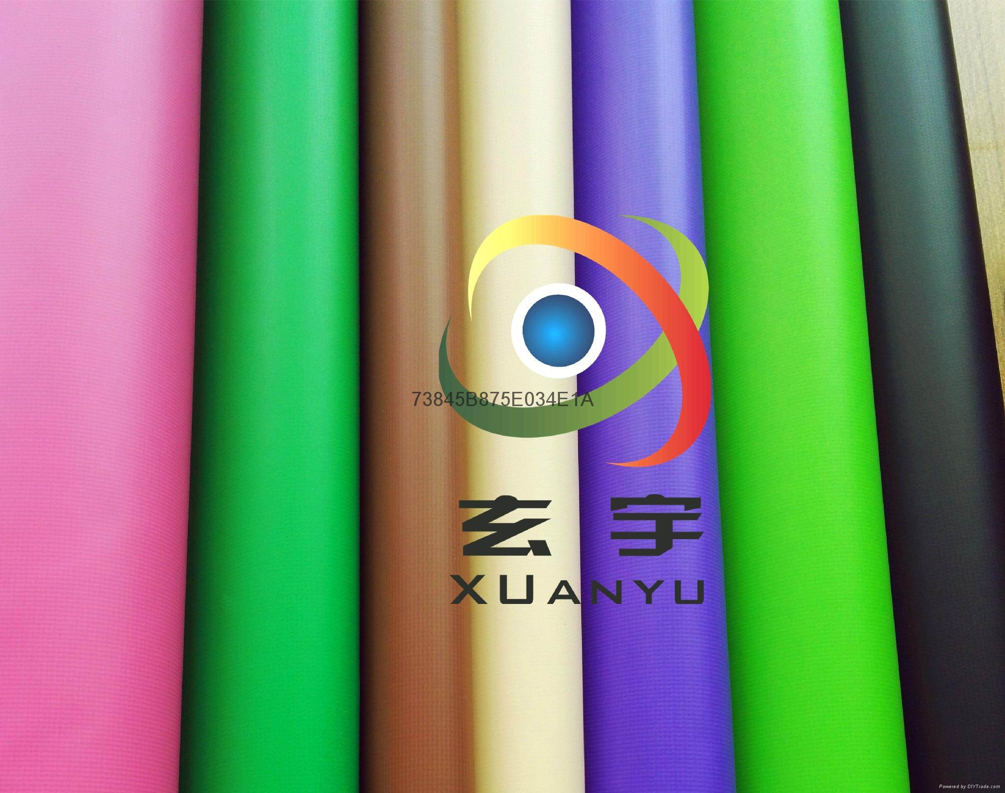 浙江工廠生產2.1米寬50米卷長PVC塗層夾網布 5