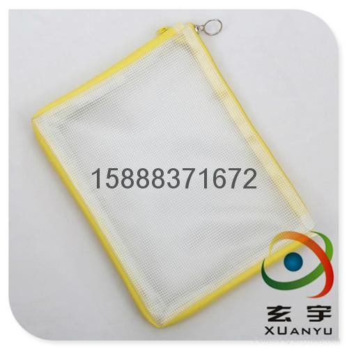现货供应0.3厚度300*300DPVC透明网格夹网布137平方起发 3