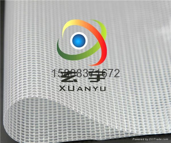 现货供应0.3厚度300*300DPVC透明网格夹网布137平方起发 2