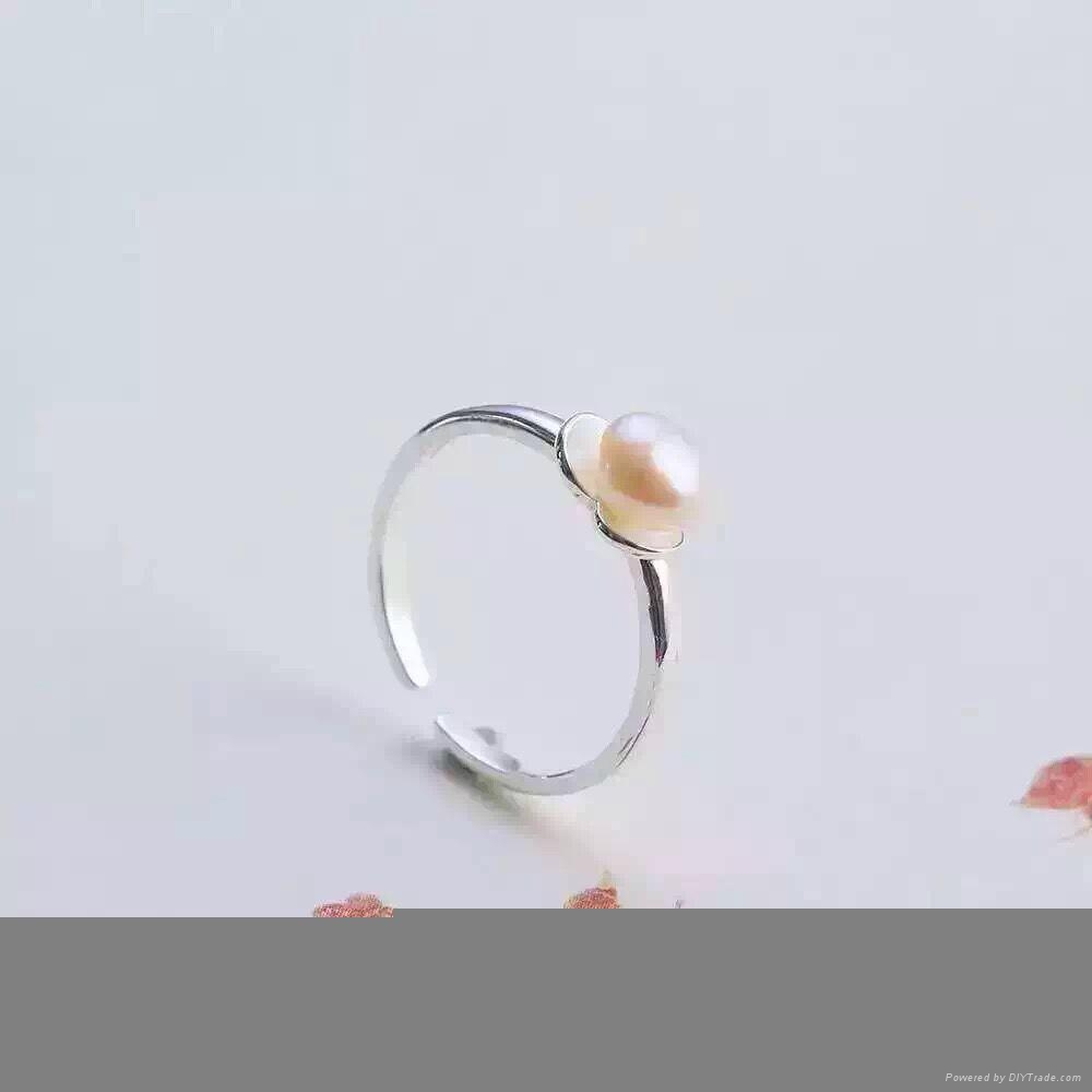 Freshwater pearl ring Petal opening style R0014 Kun Yuan Jewelry