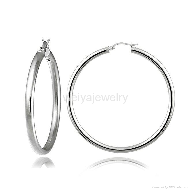 Fashion women ear jewelry big hoop circle earrings weiya (China