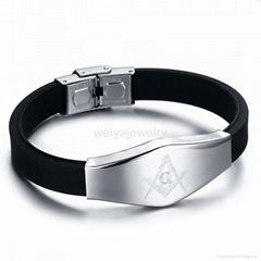 Fashion mens bracelet masonic symbol bracelet 