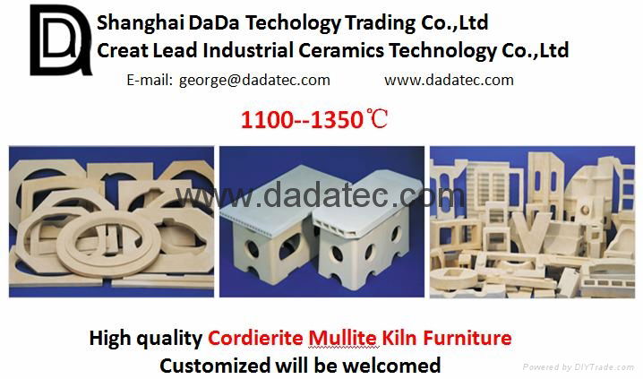 Industrial ceramic refractory Cordierite Mullite Sanitaryware kiln furniture tem 4