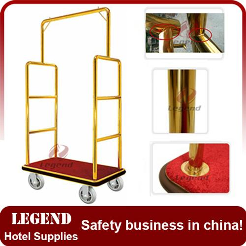 Luxury hotel trolley l   age bellman cart for five star hotel