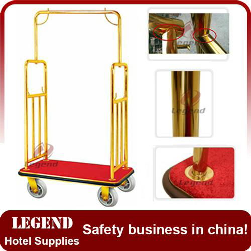 Luxury hotel trolley l   age bellman cart for five star hotel 2