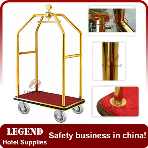 Luxury hotel trolley l   age bellman cart for five star hotel 3