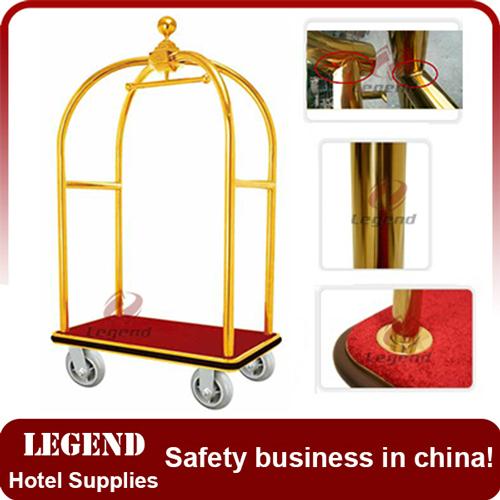 Luxury hotel trolley l   age bellman cart for five star hotel 4