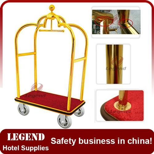 Luxury hotel trolley l   age bellman cart for five star hotel 5