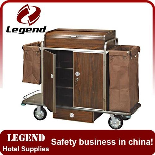 China supplier Hotel Service Trolley housekeeping cart