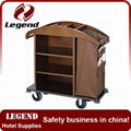 China supplier Hotel Service Trolley housekeeping cart 2