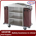 Laundry equipment hotel housekeeping maid cart trolley  2