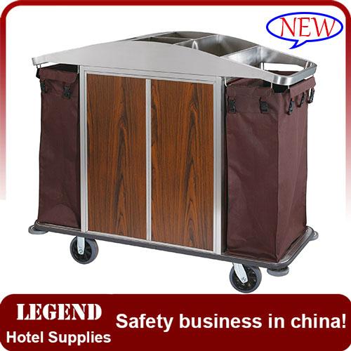 Laundry equipment hotel housekeeping maid cart trolley  4