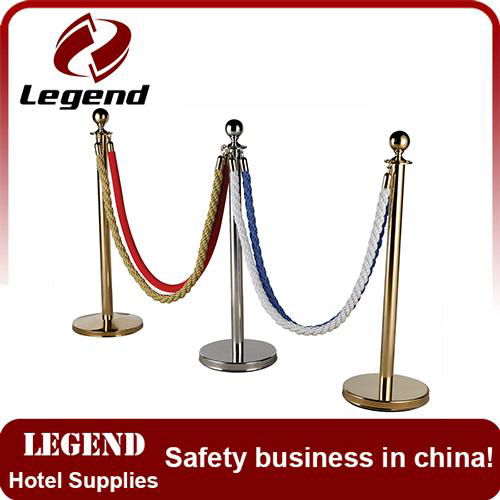 Wholesale hotel line rope barrier post stanchions railing stand 3