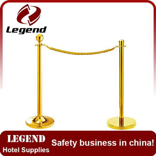 Wholesale hotel line rope barrier post stanchions railing stand 4