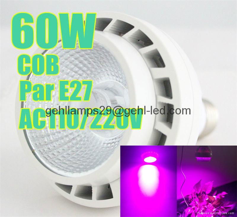 60w COB Par led grow light Full spectrum 380-850nm