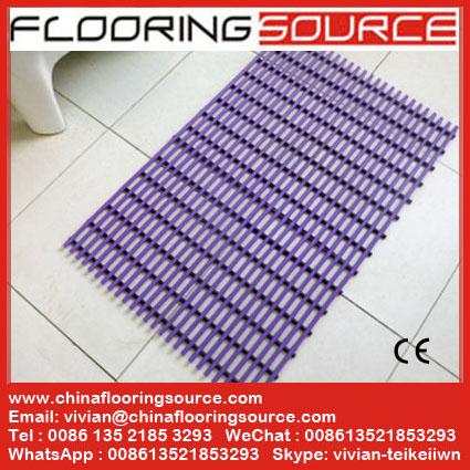 PVC Tube Bathroom Mat Non Slip Safety Floor Mats for Wet Areas