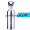 stainless steel water bottle single wall