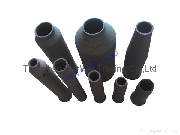 RSIC Burner Nozzles (SiC burner tube) RSiC burner cone flame tubes 2