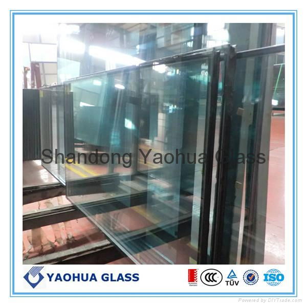 insulated glass with LOW-E for curtain wall