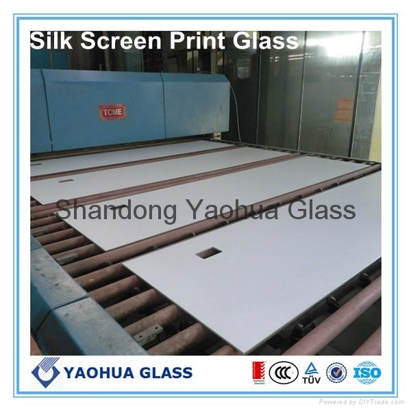 4-19mm silk screem printing tempered glass  2