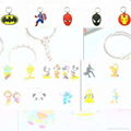 cartoon figure designed pvc key chain for daily use 4