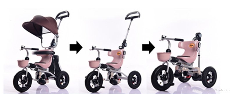 new design folable canopy children tricycle 4