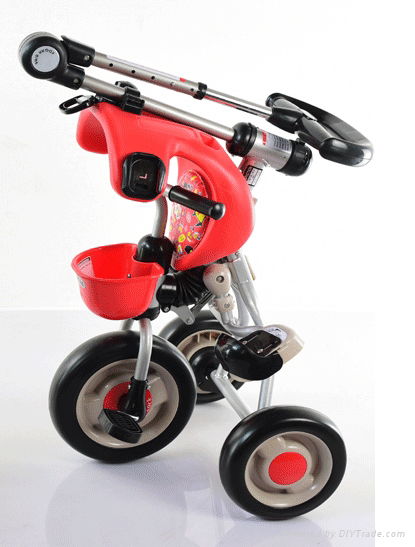 new design folable canopy children tricycle 5