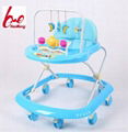 Wholesale Hot Seller China New Model Plastic Round baby walkers with 8 wheels 2