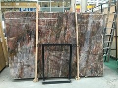 chinese red color marble slab--- louis red